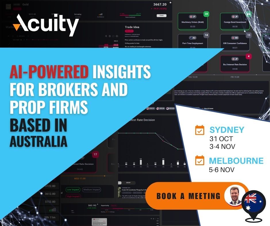 Sentiment in motion → less noise, more signal.
Giles is in Sydney 31 Oct &amp; 3–4 Nov to show:
• Frequently-updating sentiment
• Ranked news that guides attention
• Fast, embeddable modules/APIs

Book: hubs.ly/Q03P49mB0

#AcuityTrading #Sentiment #NewsAnalytics #Sydney