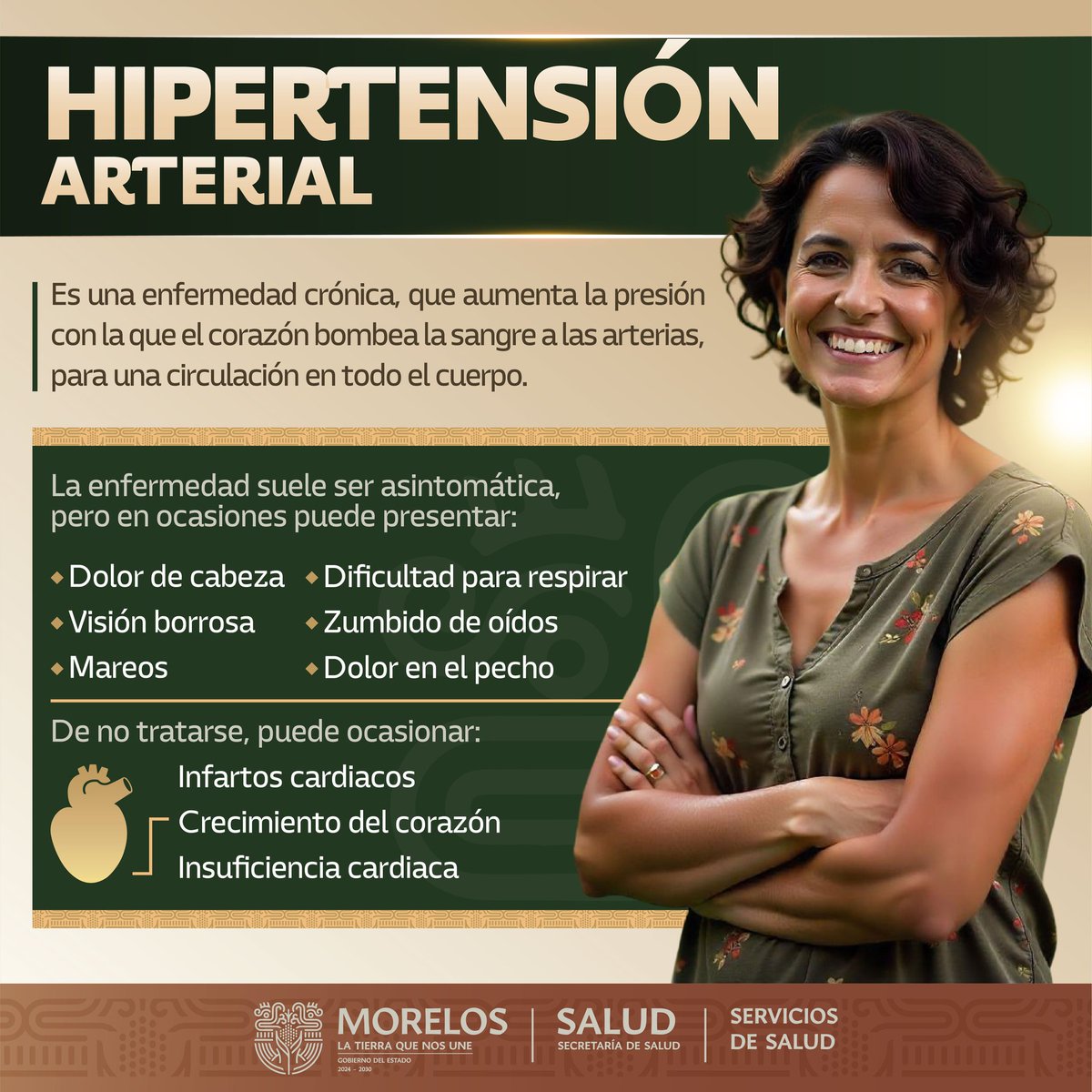 Conoce qué es la hipertensión arterial y cómo identificarla.
🏥🩺 Acude a tu unidad de salud de forma periódica, para detectarla y atenderla.
Recuerda mantener hábitos saludables para reducir el riesgo de enfermarte. 🥑🌽⚽️
#LaTierraQueNosUne