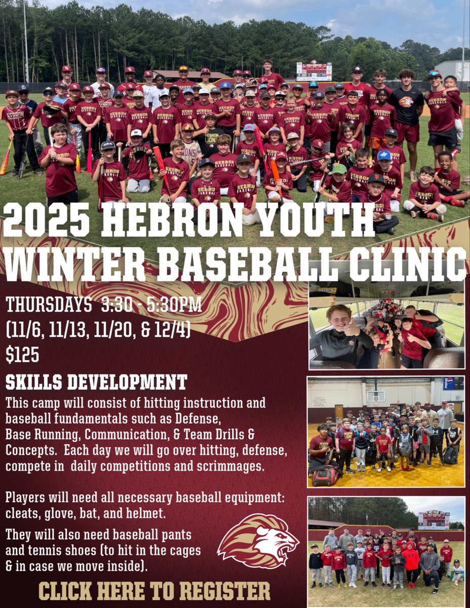 We’re baaaaaaaaaack!!!!!!

It’s time for our annual Youth Winter Clinic. 

Click the link below to register or email Coach Wyman at Jonathan.Wyman@hebronlions.org. 

Like &amp; Share and help us spread the word🙏🏼

go.teamsnap.com/forms/480031