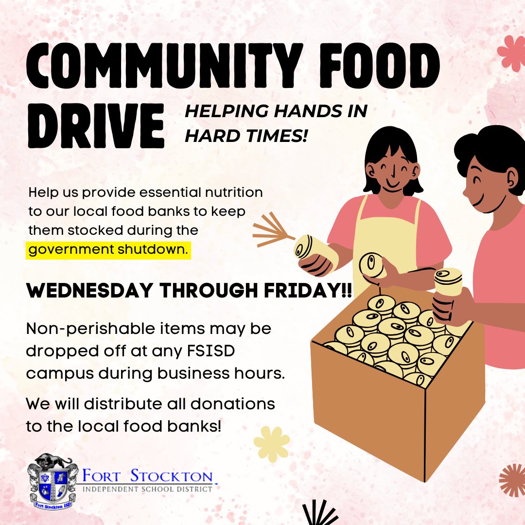 🐾At FSISD, we believe in the power of unity. Every can, box, and bag donated represents the compassion and strength of our Panther and Prowler family.🐾