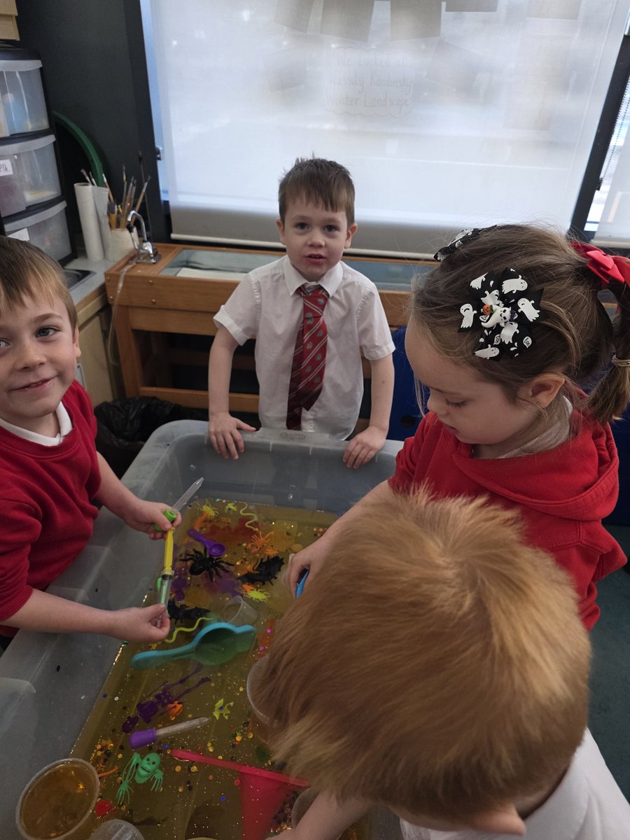 Potion making fun! We loved our sensory play today. We used our imagination to create magic spells and potions. We explored the language of measure and estimation and developed our skills! Super stars!❤️🌟🧪🧙‍♀️🧹🪄 <a href="/P1aNewarkPS/">Mrs Heron</a> #togetherweshine