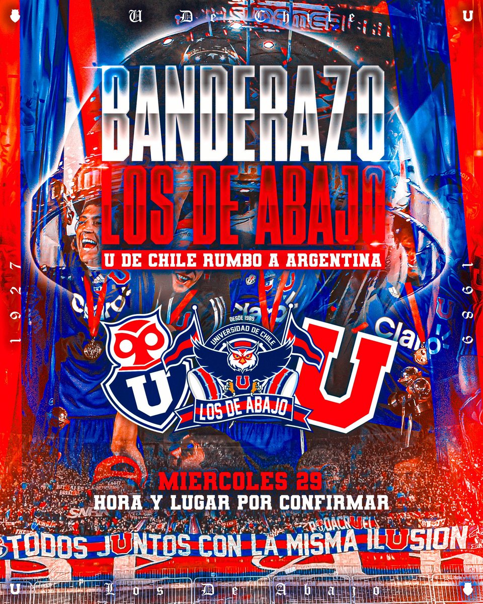 BANDERAZO CONFIRMADO

¡Atención Azules!

La cita es para mañana a las 09:00 horas en el Centro Deportivo Azul, para despedir al Equipo que se va rumbo a Argentina..

BARRA LOS DE ABAJO.