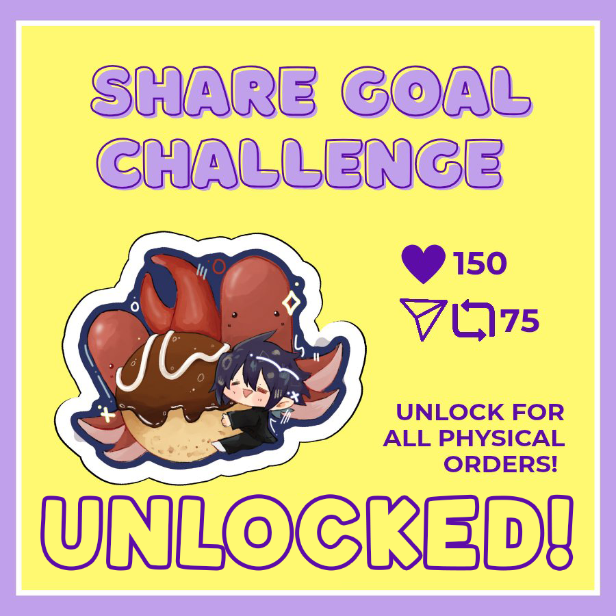 🦋SHARE GOAL UNLOCKED🦋

All physical orders will now receive this gorgeous sticker by <a href="/Shiaroo_/">shia</a> !

Pre-orders end in 3 days! 

Shop here: Tamakizine.bigcartel.com