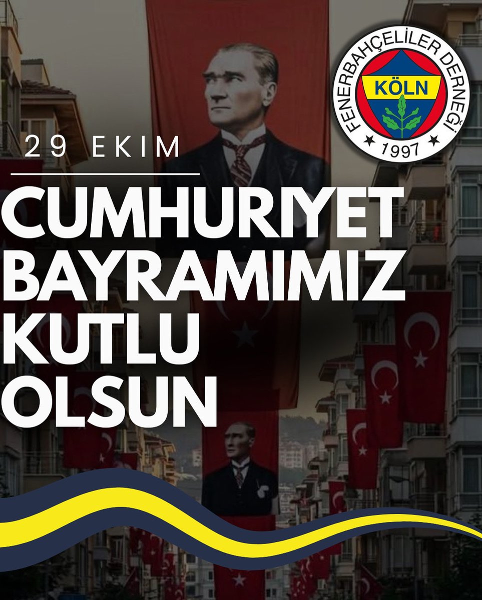 CUMHURİYET BAYRAMIMIZ KUTLU OLSUN 🇹🇷 

#29Ekim #CumhuriyetBayramı