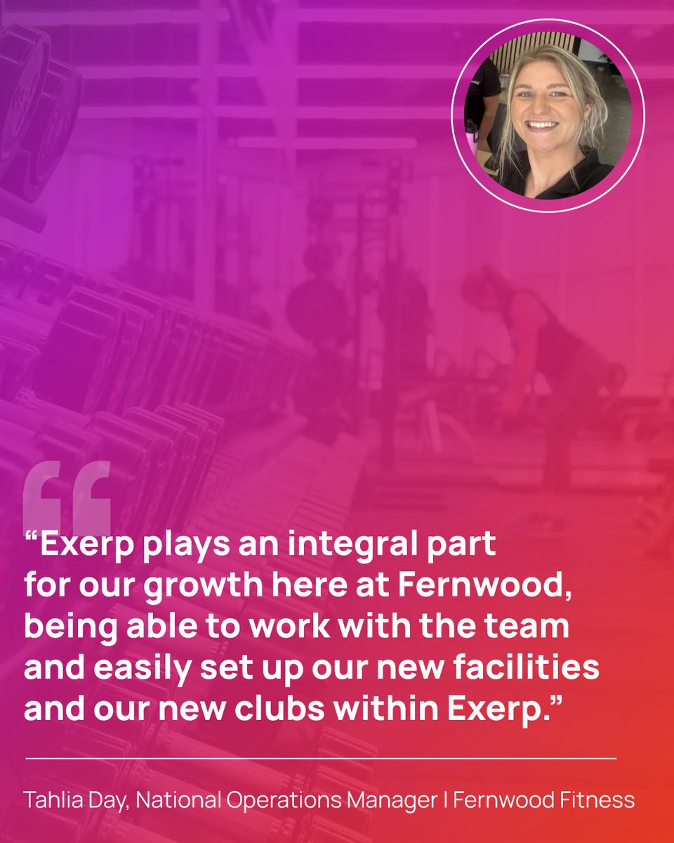 Exerp's tweet photo. “Exerp plays an integral part for our growth here at Fernwood, being able to work with the team and easily set up our new facilities and our new clubs within Exerp.” Tahlia Day, National Operations Manager | Fernwood Fitness

Hear their story! https://t.co/RJ6LgMd70h https://t.co/xs9ue3DDSy