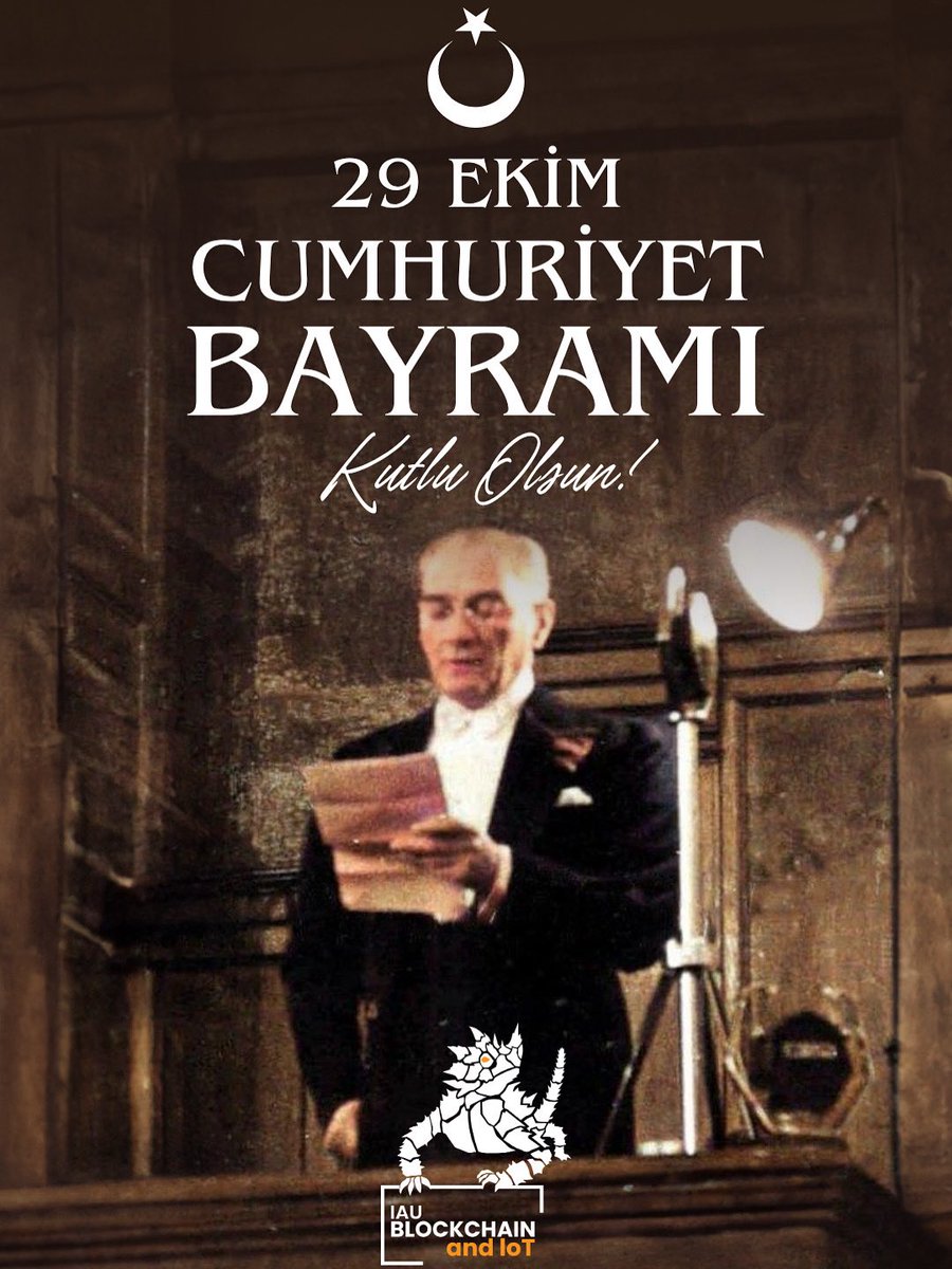 Iaublockchain_'s tweet photo. Cumhuriyet, bir ulusun yeniden doğuşunun, küllerinden yükselişinin öyküsüdür.
Bu büyük bayramda, Cumhuriyetimizin kurucusu Gazi Mustafa Kemal Atatürk ve tüm kahramanlarımızı minnetle anıyoruz. 
29 Ekim Cumhuriyet Bayramımız kutlu olsun!  #cumhuriyet102yasinda  #iaublockchain https://t.co/kFrSs31OLl