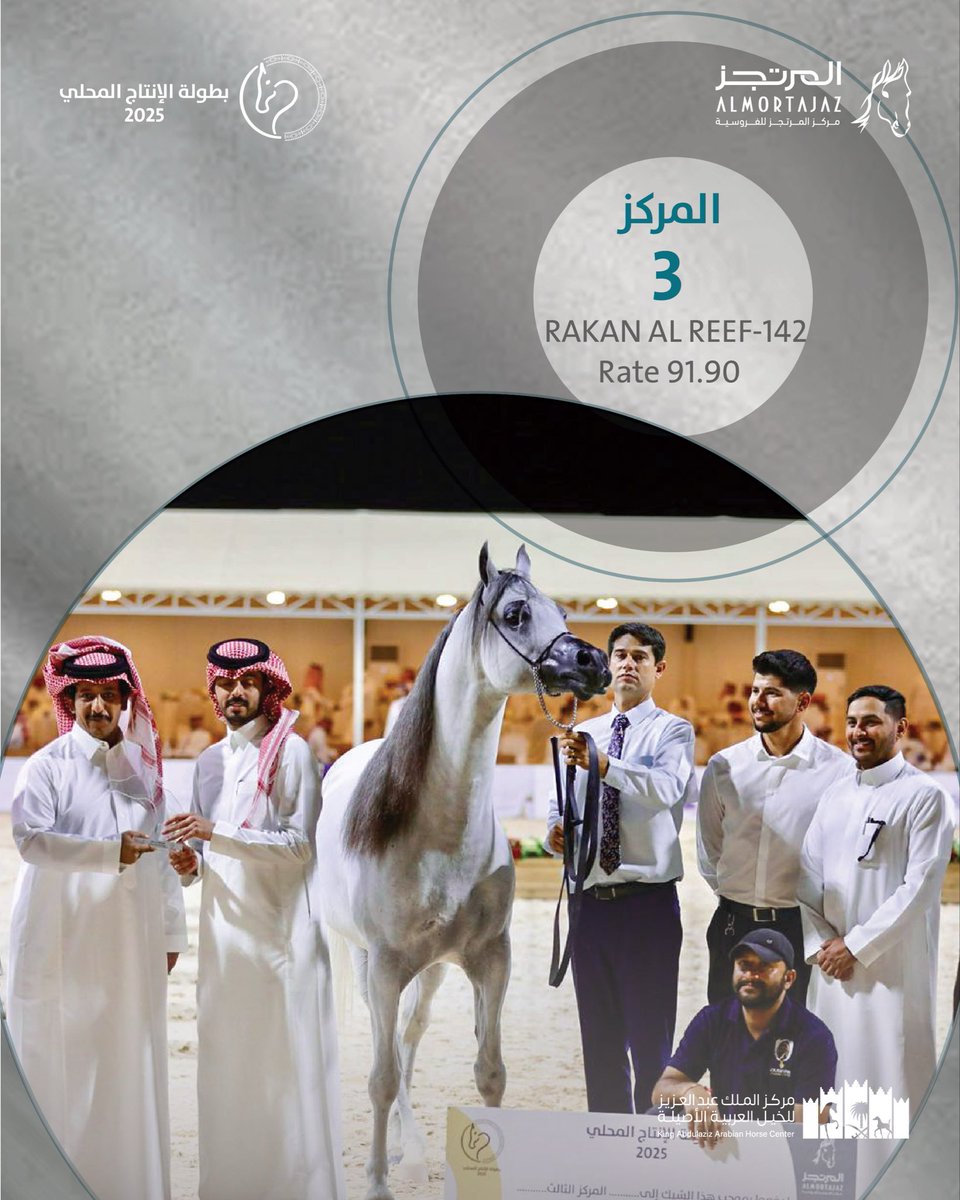 نبارك بالفائزين بكلاس الأفحل عمر 4-6 ب 🏆✨  

#بطولة_الإنتاج_المحلي_لجمال_الخيل_2025 #جمال_الخيل_العربي_الأصيل