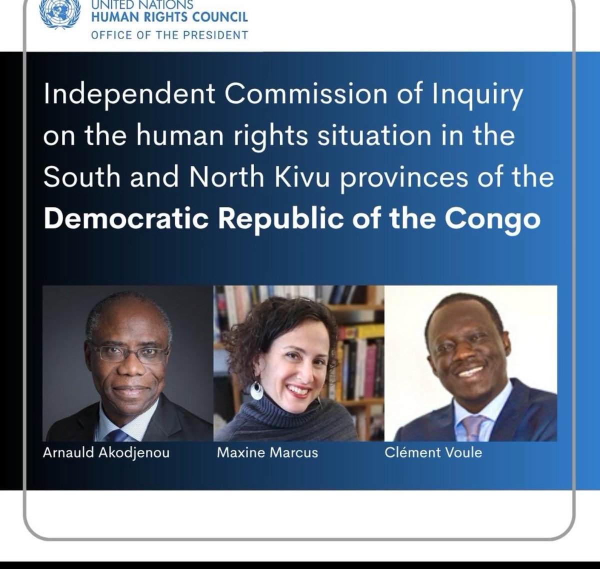 Dear President of the Human Rights Council in Geneva <a href="/SwissAmbUN_GVA/">Jürg Lauber</a> 

1/ The appointment of an expert to lead the UN human rights probe in eastern DRC is a positive step (ohchr.org/fr/press-relea…). However, the limited scope beginning only in January 2025  overlooks years of