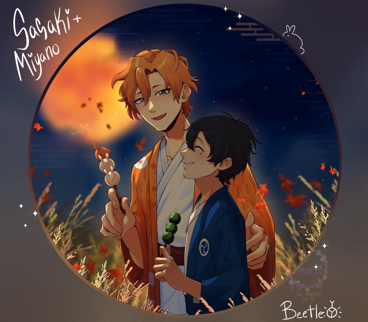 Sasaki and Miyano at a moon viewing festival :)
#SasakiAndMiyano