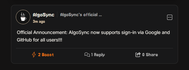 mr_kevinlyy's tweet image. Yesterday, my users suggested: &quot;Add Google/GitHub login!&quot;

So today, I made it happen✅

AlgoSync now lets you sign in with Google and GitHub!
@algosyncverse