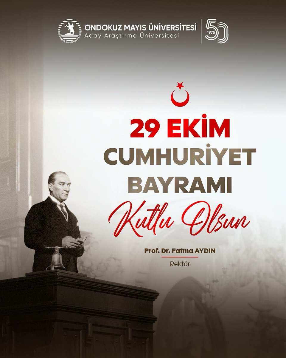 Cumhuriyetimizin ilanının 102. yıl dönümünü, milletçe büyük bir gurur, coşku ve kararlılıkla kutluyoruz. 

#CumhuriyetBayramıKutluOlsun
#Samsun #OMÜ