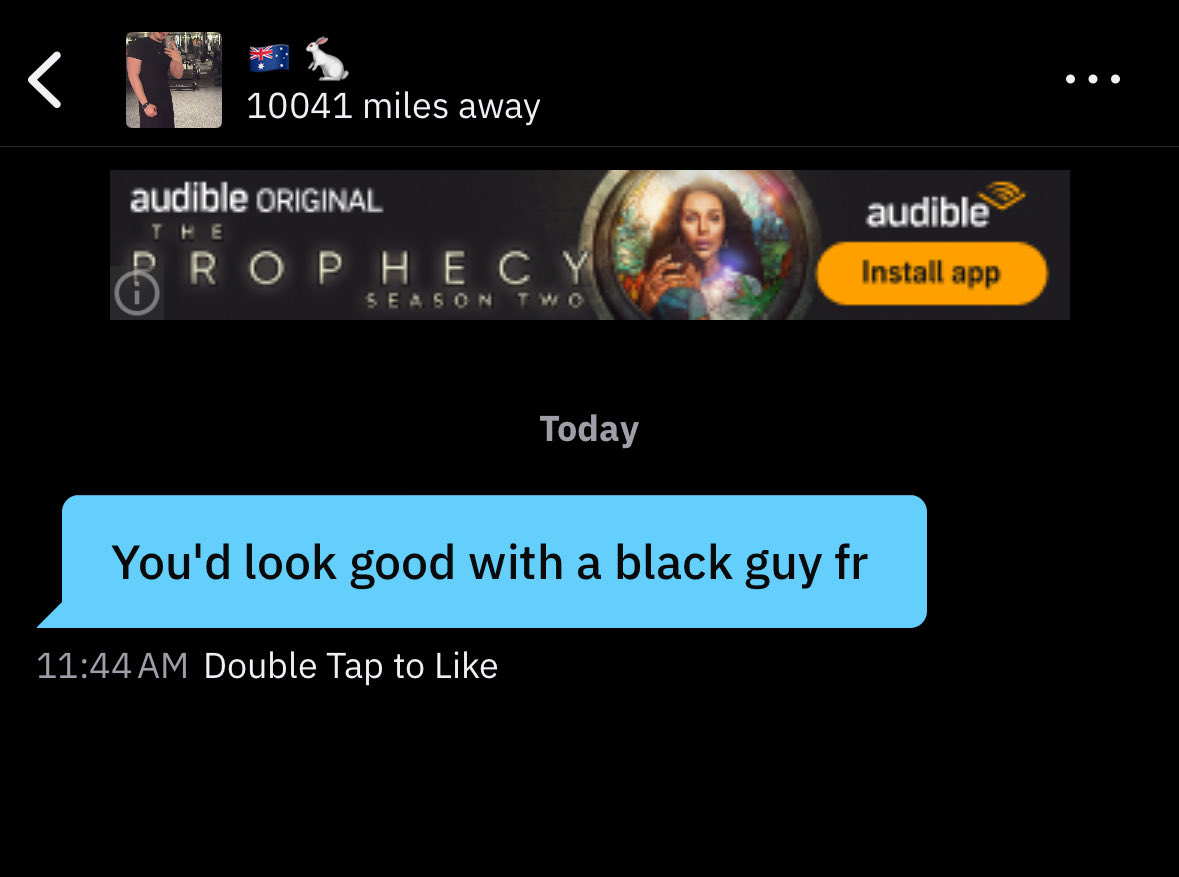 Ebbieissoback's tweet image. The concept of a white guy messaging me with this