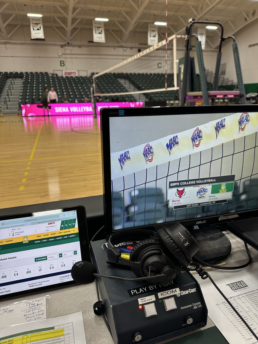 Let’s have some fun! <a href="/SienaVB/">Siena Volleyball</a> hosting <a href="/Maristvb/">Marist Volleyball</a> at 6 on <a href="/ESPNPlus/">ESPN+</a>.
Big game in the <a href="/MAACSports/">MAACSports</a> standings.