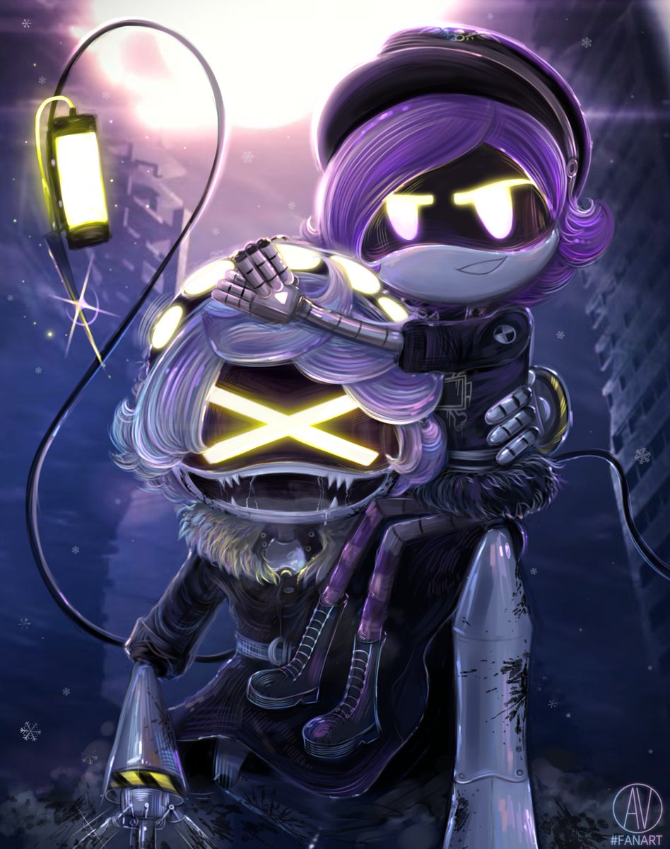 𝐒𝐭𝐫𝐨𝐧𝐠𝐞𝐬𝐭 𝐝𝐮𝐨✨🔮
I like how Uzi wears N's hat &gt;:3
Idea by <a href="/Crow_lings/">Mina</a>
#Nuzi #SerialDesignationN
#UziDoorman #murderdronesN #murderdronesUzi #murderdronesfanart