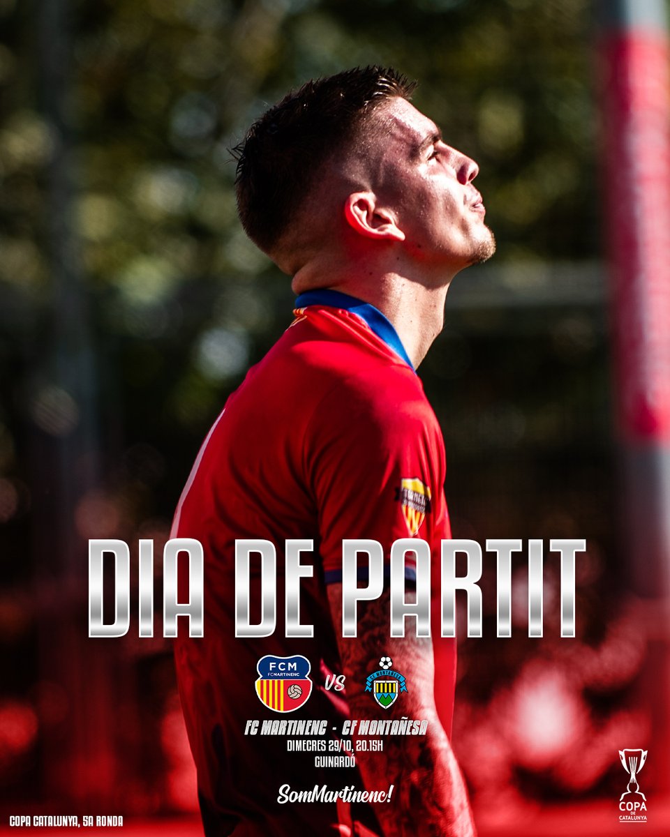 🔴 DIA DE PARTIT! ⚽
⏰ A les 20.15h
🏡 Al #Guinardó 🆚 <a href="/Montanyesa1927/">CF Montañesa</a> 
🏆 #CopaCat
🎟️ Cinquena eliminatòria
#SomMartinenc #futbolcat