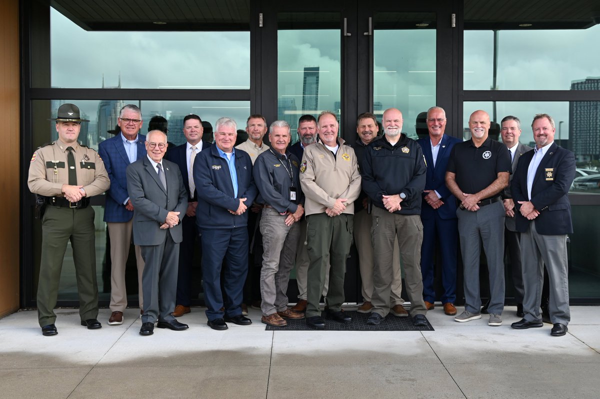 Enjoyed hosting sheriff’s and chief deputies from Middle TN <a href="/NashSheriff/">Nashville Sheriff</a> headquarters this morning. We were also joined by <a href="/TNDeptofSafety/">Tennessee Department of Safety</a> Commissioner (and former sheriff) Jeff Long and <a href="/THPNashville/">THPNashville</a> Colonel Matt Perry. Great to catch-up, share ideas, and discuss issues we each