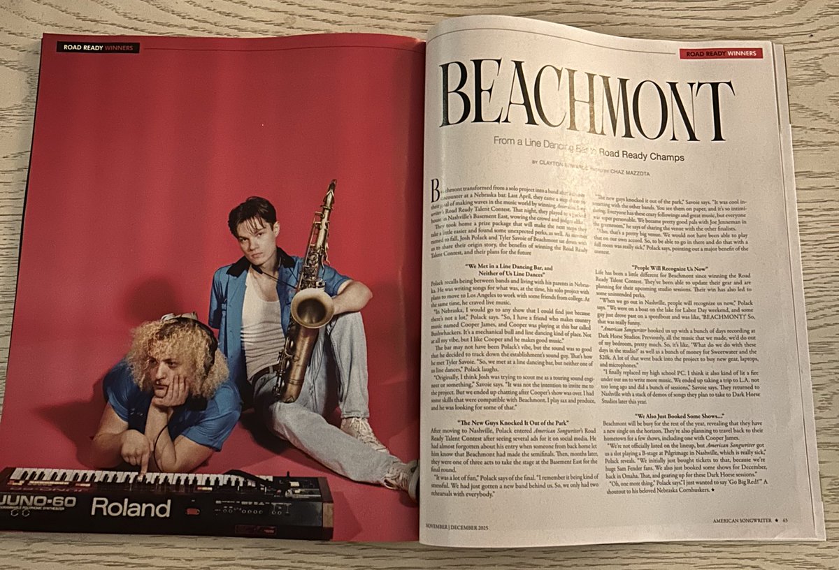 JoshPolack's tweet photo. huge w full spread in american songwriter today sorry haters 😼 https://t.co/snkc1Mjt4B