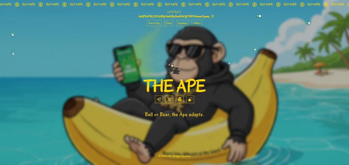 Website Now Updated and Rebranded to Match The VIBE! $APE theape.onsol.top