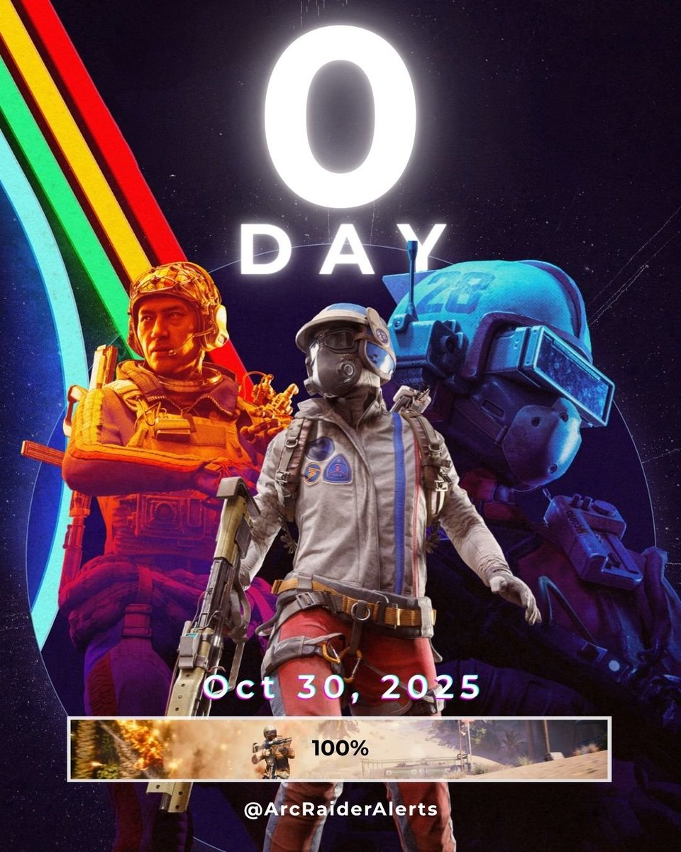 Finally, the end of the countdown! ⏳

ARC Raiders is now available worldwide. See you topside, Raiders!
