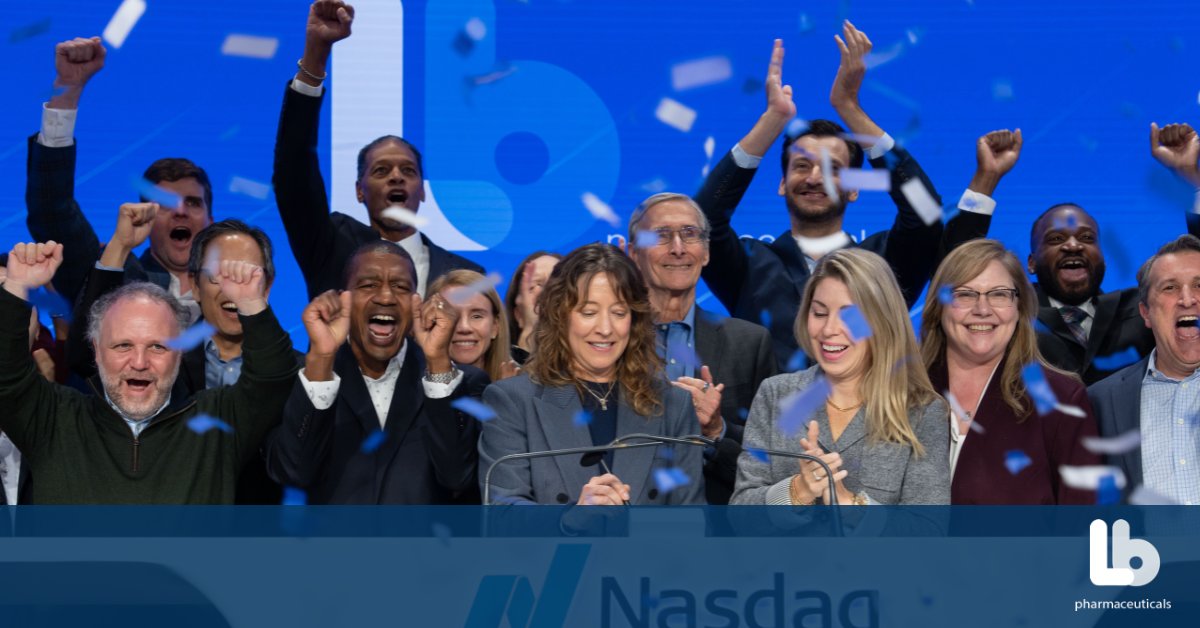 lb_pharma's tweet photo. We celebrated our IPO by ringing the @Nasdaq Closing Bell! This milestone reflects our commitment to advancing our investigational therapy, LB-102, for neuropsychiatric disorders. Thanks to all who made our IPO possible! Watch here: https://t.co/pQ0FoaszPj $LBRX https://t.co/N707qZGWPr