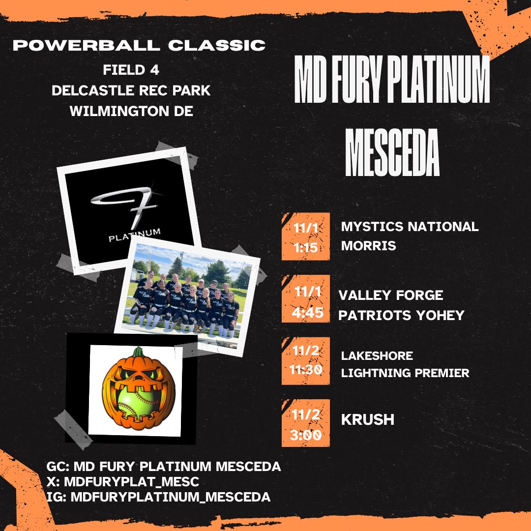 Kickin off November at the Powerball Classic in Wilmington DE 🎃