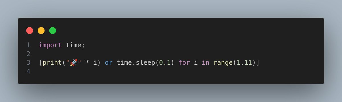 abu_python's tweet image. Turn your console into a mini rocket launch pad 🚀
Sometimes, progress isn’t about results — it’s about the vibes.
#Python #100DaysOfCode #Automation