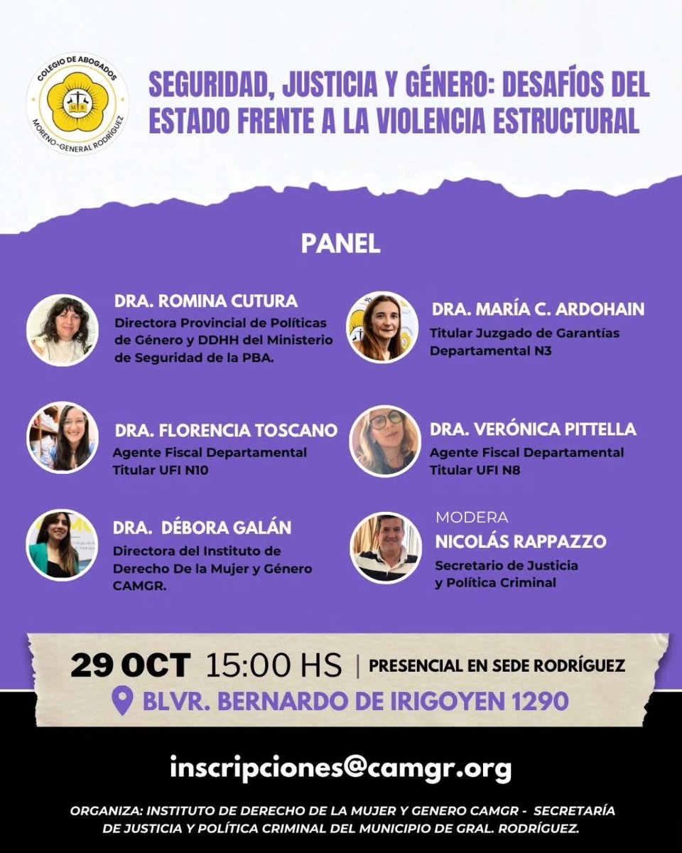 Mañana, junto a expertas y líderes comprometidas de nuestra ciudad y provincia, moderaré un taller sobre Seguridad, Justicia y Género. 

Un espacio para compartir experiencias y construir soluciones concretas que transformen realidades y promuevan la igualdad.