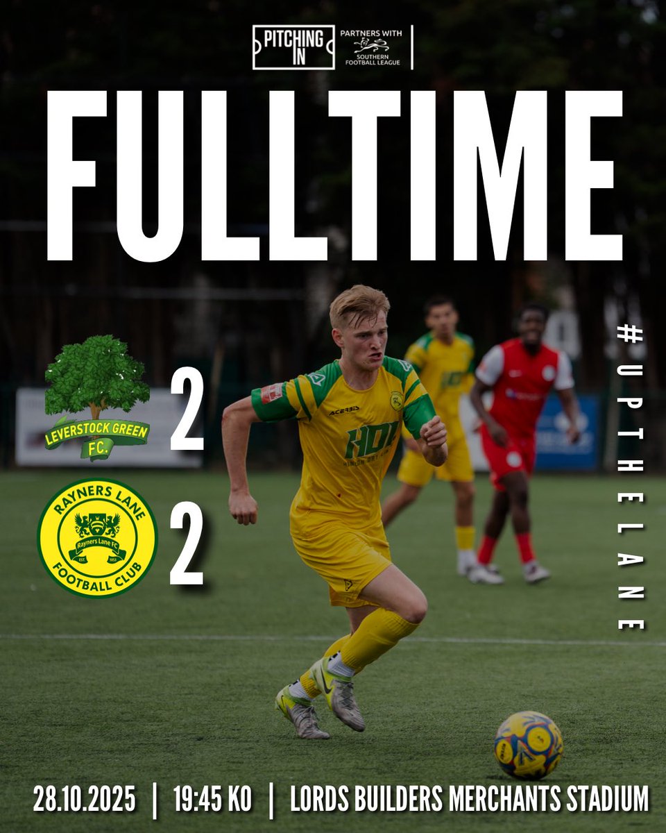 A late equaliser from Leverstock Green sees the points shared tonight 

#UpTheLane