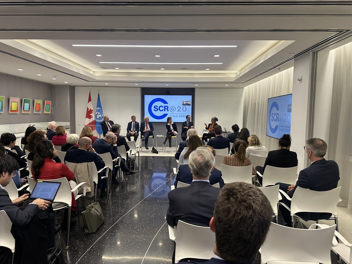 Congratulations <a href="/SCRtweets/">Security Council Report</a> for 20 years of bringing transparency and timely analysis to the UN Security Council. <a href="/CanadaUN/">Canada Mission UN</a>