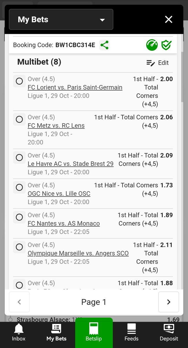 Intexticated_D's tweet image. BW1C6D9D47⚽122xodds ⚽🔥straight win 💯 

BW1CB1EE06✨⚽65 odds ⚽🔥straight win 💯 

BW1CBC314E⚽240 odds ⚽🔥over 4.5 Ist half Corners ✨💯
