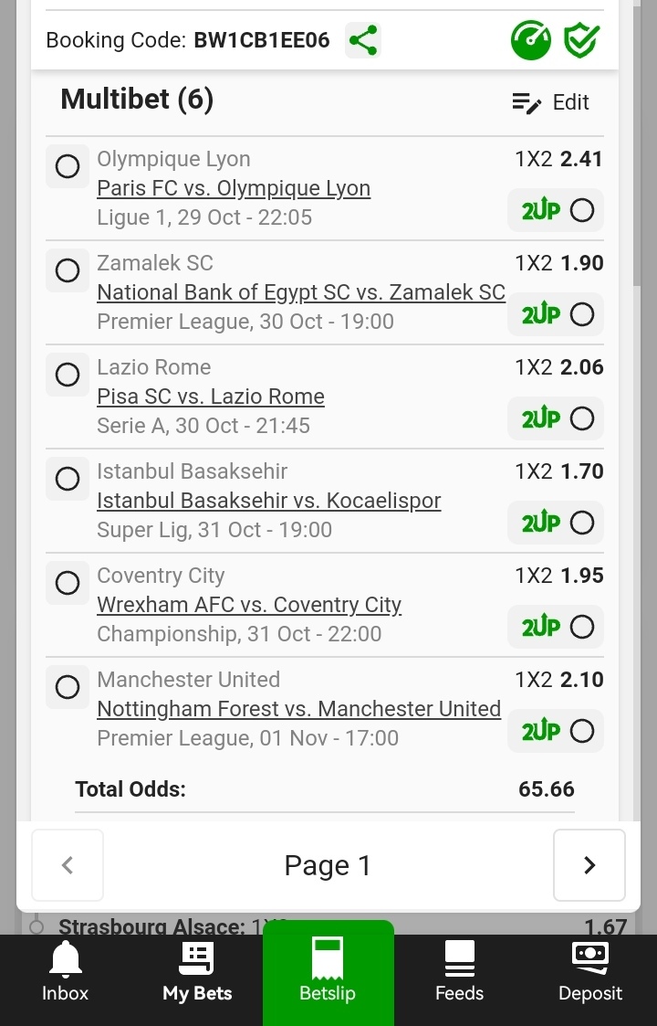 Intexticated_D's tweet image. BW1C6D9D47⚽122xodds ⚽🔥straight win 💯 

BW1CB1EE06✨⚽65 odds ⚽🔥straight win 💯 

BW1CBC314E⚽240 odds ⚽🔥over 4.5 Ist half Corners ✨💯