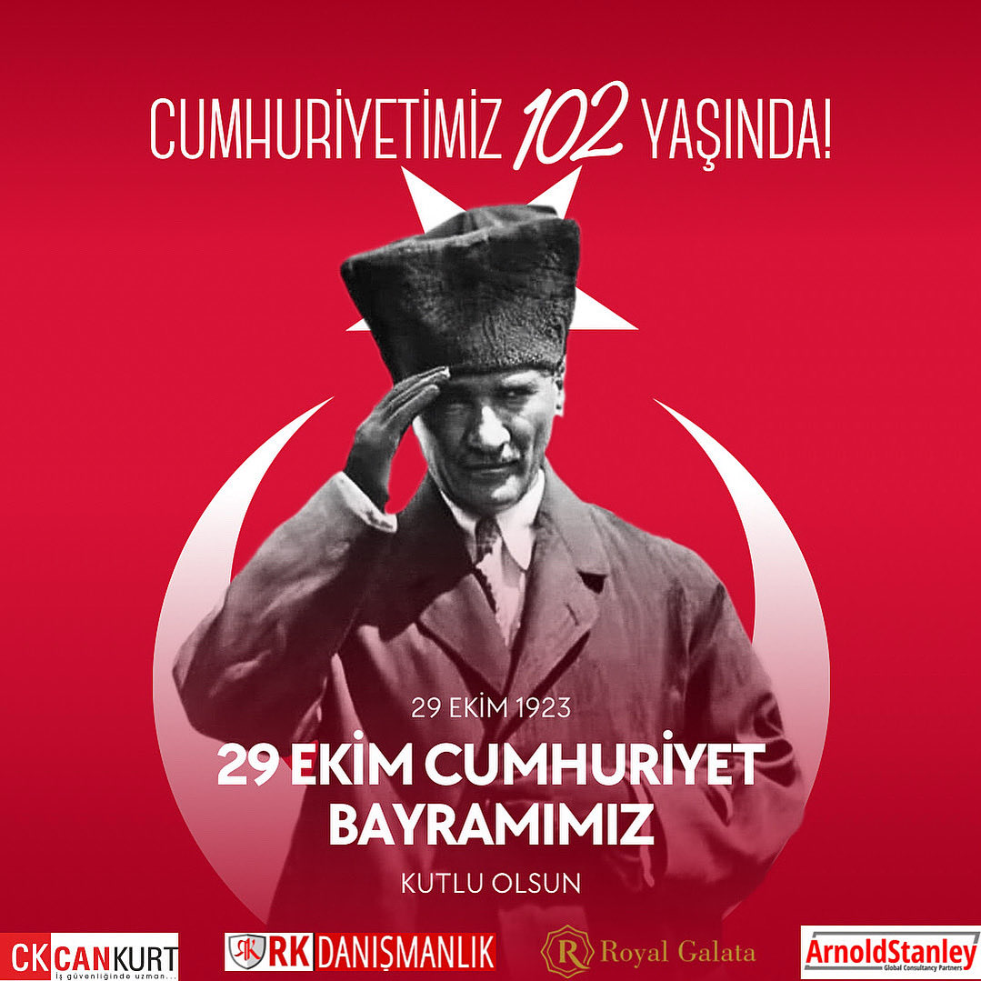 Cumhuriyetimizin 102. yılı kutlu olsun! 🇹🇷
Gazi Mustafa Kemal Atatürk’ün “En büyük eserim” diyerek bizlere emanet ettiği Cumhuriyetimizin 102. yılını gurur, coşku ve minnetle kutluyoruz.
Bu değerli mirası geleceğe taşıma kararlılığıyla, ülkemiz için çalışmaya devam ediyoruz.