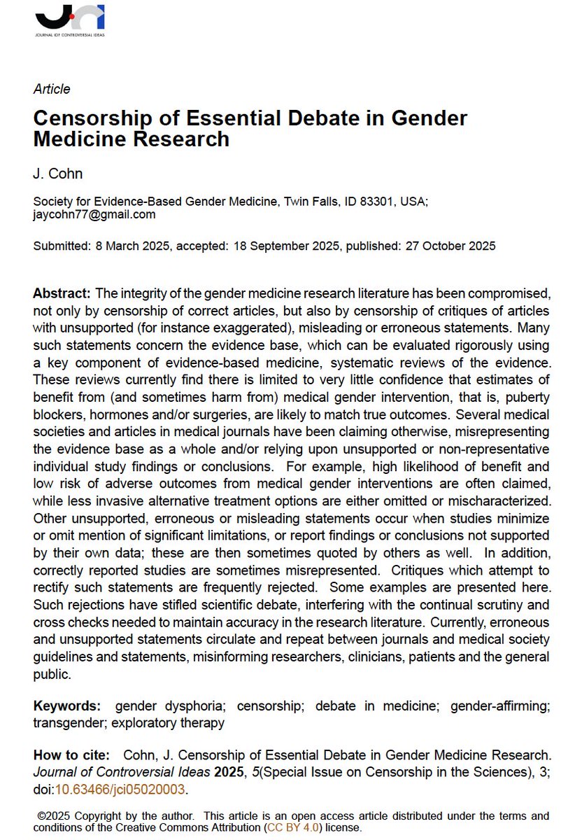 For years, SEGM-affiliated researchers have worked to  correct the flawed scientific record of pediatric gender medicine. A new article by J.Cohn details how top journals publish error-ridden articles that promote pediatric transitions—and refuse to correct serious errors./1