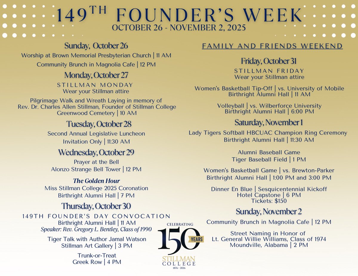 Looking forward to visiting <a href="/StillmanCollege/">Stillman College</a> this week.