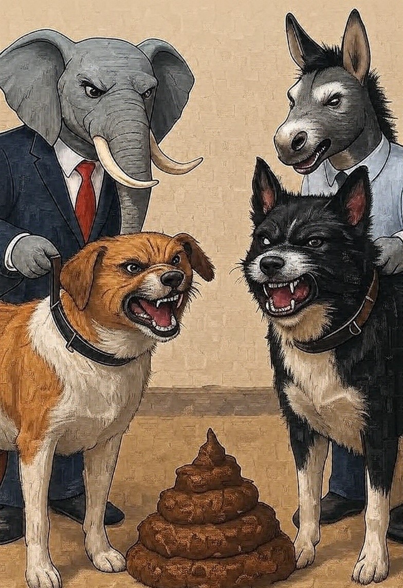 2 dogs will fight each other over who gets to eat a pile of shit.

As you were.