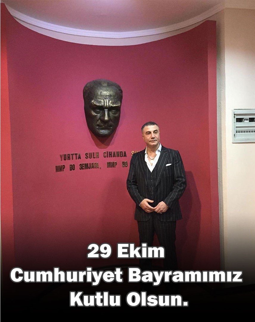 Cumhuriyet; bir milletin küllerinden yeniden doğuşudur.
29 Ekim Cumhuriyet Bayramımız kutlu olsun.
Atamın izinde, sonsuza dek… 

Reis Sedat Peker 

<a href="/sedat_peker/">Sedat Peker</a> #SedatPeker