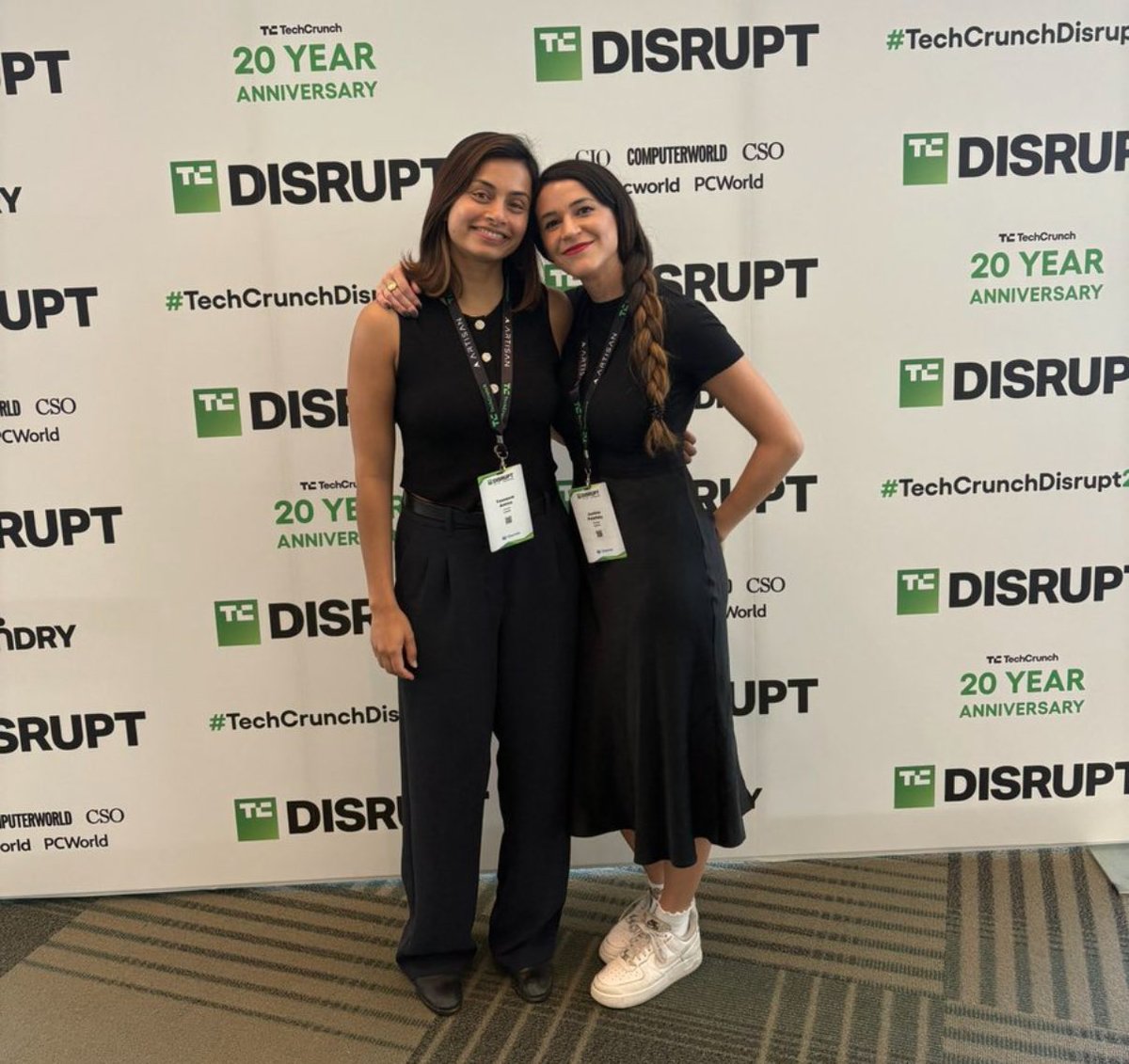 SwayEffect's tweet image. LIVE from @TechCrunch Disrupt 2025! @livekindred’s co-founders Justine Palefsky and Tas Amina are getting ready to speak at session 2! #TechCrunchDisrupt2025 #TSEClientWork