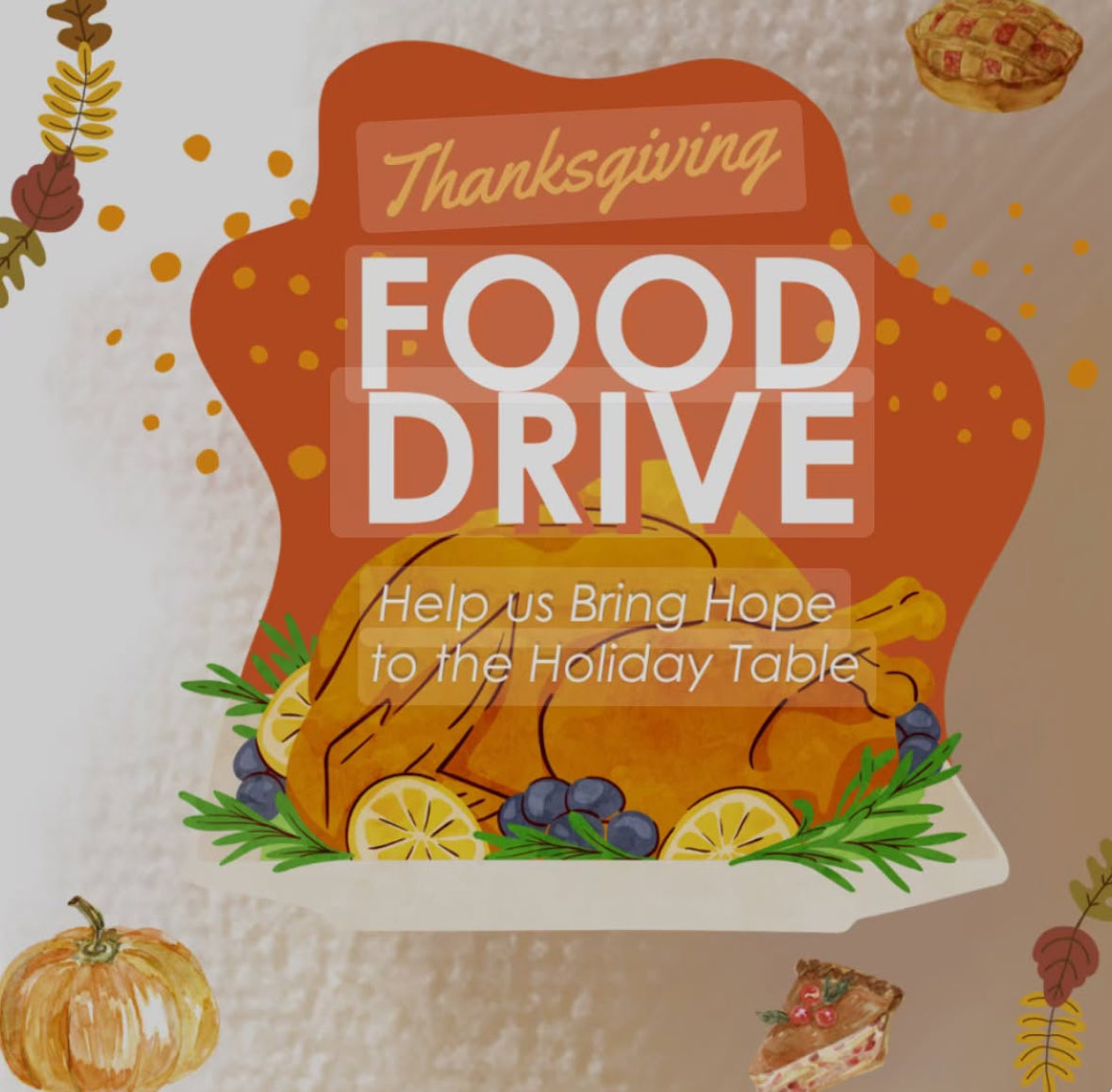 FOOD DRIVE - Please help the Patrick Shifflett Foundation by donating canned and non-perishable food items to benefit local families in need during the holidays and our local food pantries. 

DROP OFF
Sunday, 11/2 - 10am-1:30pm
Safeway Damascus
9807 Main St, Damascus, MD