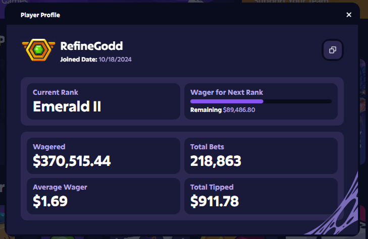 RefineGod's tweet photo. @Roobet Down $200 on the day already! https://t.co/vI9lmOlBbT