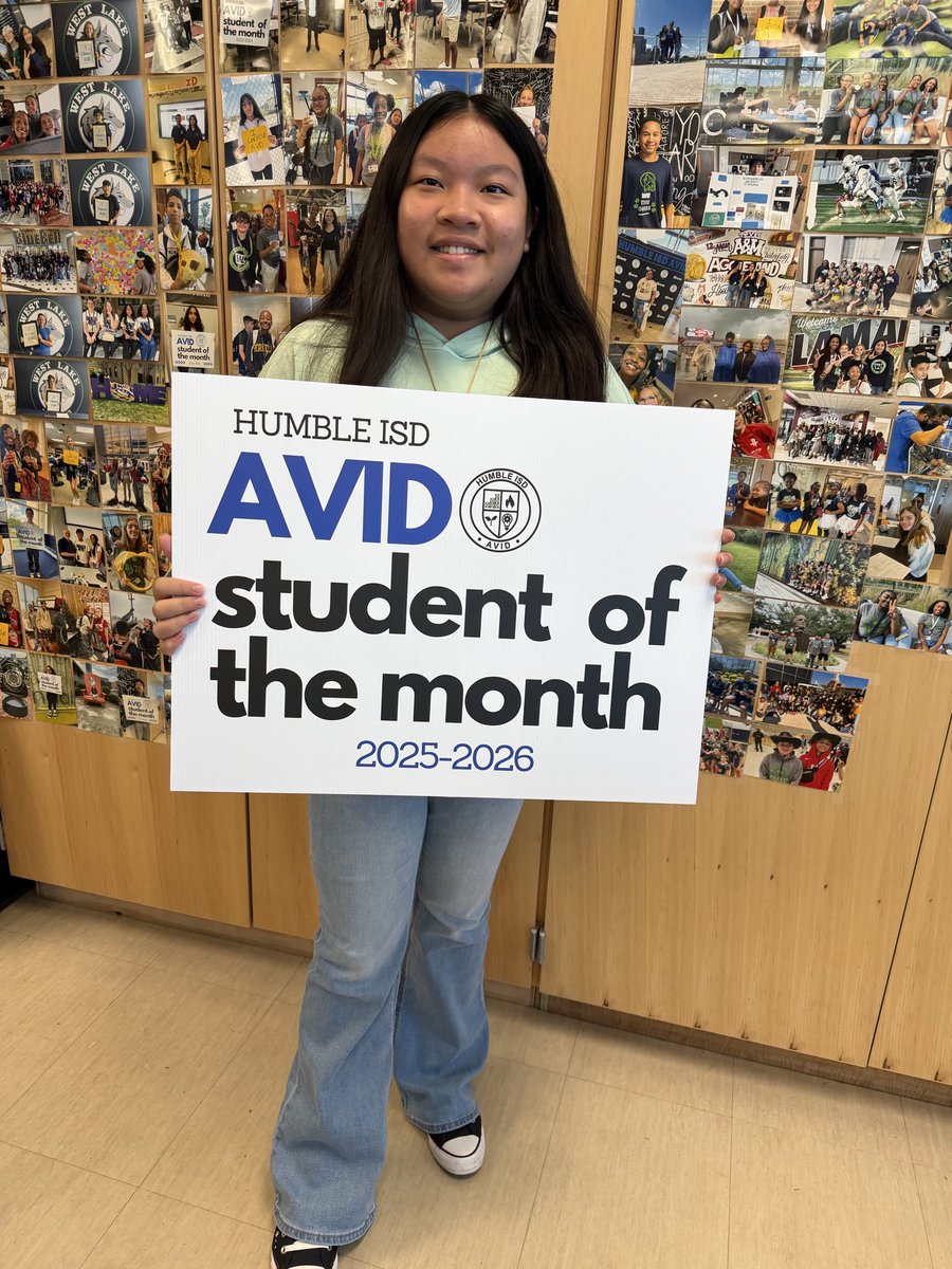 Lynsey Thrower (@wlms_avid) on Twitter photo 🎉 8th Grade AVID SOTM OCT 🎉
Congrats to Sophie! For 3 years, she’s been a true AVID leader—setting an example in class, leading in band, and inspiring everyone around her. 🌟🎶 #AVID #StudentOfTheMonth #LeaderInAction <a href="/HumbleISD_AVID/">AVID</a> <a href="/HumbleISD_WLMS/">West Lake Middle School</a> 🎉 8th Grade AVID SOTM OCT 🎉
Congrats to Sophie! For 3 years, she’s been a true AVID leader—setting an example in class, leading in band, and inspiring everyone around her. 🌟🎶 #AVID #StudentOfTheMonth #LeaderInAction <a href="/HumbleISD_AVID/">AVID</a> <a href="/HumbleISD_WLMS/">West Lake Middle School</a>