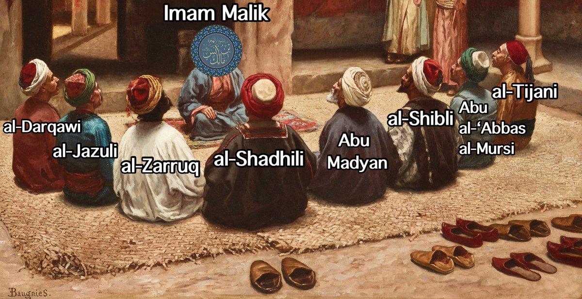 _Mazouz_'s tweet photo. The Malikis follow their Shaykh, Imam “Dar al-Hijrah” Malik ibn Anas, a polymath and master in all Islamic sciences: Kalam, Usul, Fiqh, Tafsir, Hadith, Lugha and Tasawwuf.

• (1): Mutakalimun
• (2): Fuqaha
• (3): Lughawiyyin
• (4): Sufiyyun https://t.co/lB3jswbIEd