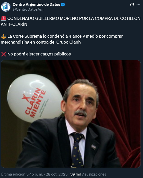 Misma página, mismo día, a uno lo condenan por mostrar cotillón anti-clarín, al otro lo sobreseen por haber espiado a los familiares del ARA San Juan... Saquen sus conclusiones.