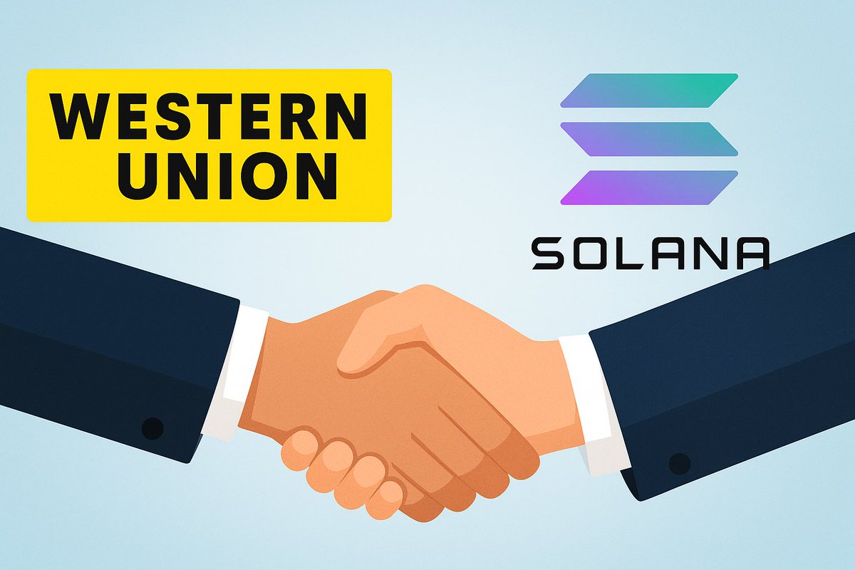 Son dakika🚨
Western Union, Solana üzerinde kendi stablecoin’ini çıkarıyor.

Amaç: uluslararası ödemeleri hızlandırmak ve ucuzlatmak. 🌍💸
Geleneksel finans, Web3’e adım attı. 🤝