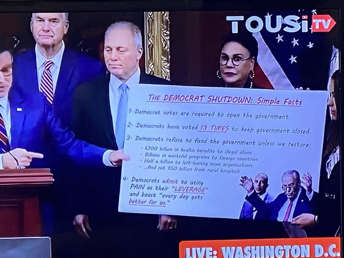 <a href="/TrumpWarRoom/">Trump War Room</a> <a href="/EMGENT_007/">ULTRA AMERICAN MAN - NO MORE LIES!</a> We need Democrat votes (6) to open the government. All Republicans voted to keep the gov open. Dems want 1 1/2 trillion more before they will open the Gov. We are 38 trillion in debt. Voters need think this thru and get off the Republicans butts! Or we bankrupt our country