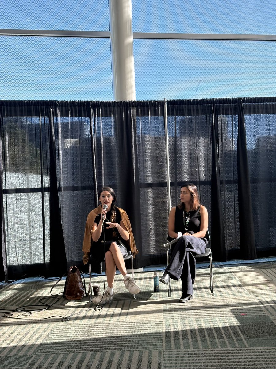 SwayEffect's tweet image. ‘@livekindred co-founders Justine Palefsky and Tas Amina speaking at session 2 at @TechCrunch Disrupt! #TechCrunchDisrupt2025 #TSEClientWork