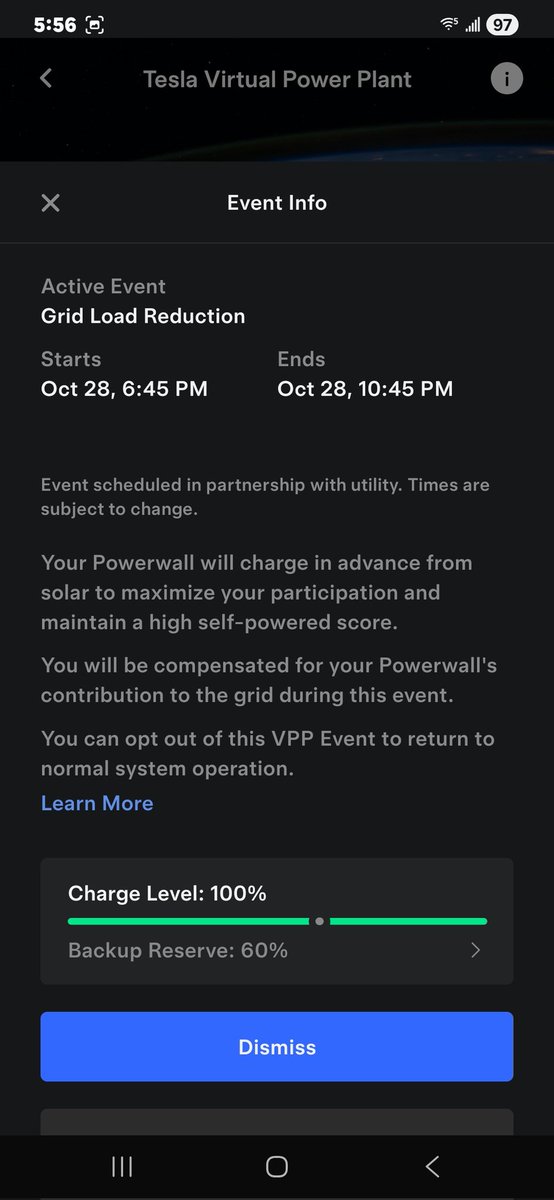 colondrex_'s tweet photo. Today is October 28, 2025. #virtualpowerplant event #72 in Puerto Rico for grid load reduction.

No app notification today.

More info at https://t.co/C6mH9i30hx  @teslaenergy @IngAngelZayas @azgrouppr @lumaenergypr @Jack_Korber @elonmusk @Damocles27RGA https://t.co/0TcsQZOrd6