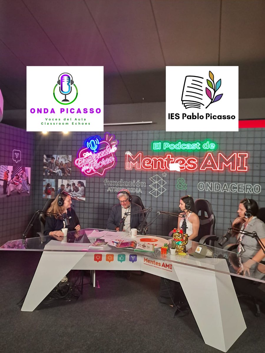 IESPicassoPinto's tweet photo. La radio del @IESPicassoPinto,Onda Picasso, a través de su coordinadora Beatriz Chacón, participó en el podcast Los Castigados del Recreo,organizado por Atresmedia, donde se habló de los retos en educación, así como de los riesgos que puede conllevar el uso de las tecnologías. https://t.co/l6cA4S4dH3