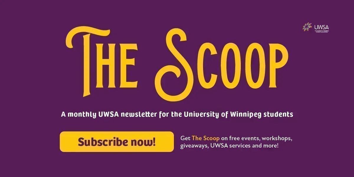 Want to get The Scoop on FREE events on campus, giveaways and information about UWSA services? Subscribe to our monthly newsletter here: buff.ly/vKZTp69