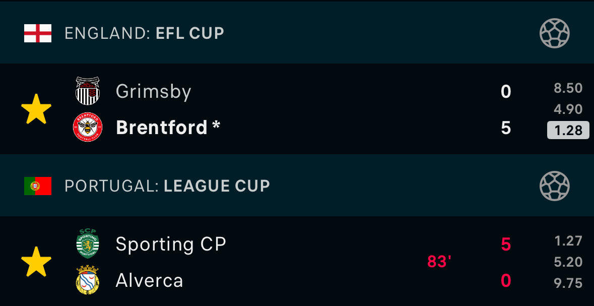 Booommmm 🚀

🇵🇹Sporting ML &amp; O1.5 + 🏴󠁧󠁢󠁥󠁮󠁧󠁿Brentford ML 
@ 1,69 | 3U ✅

Like/Comment if you followed !