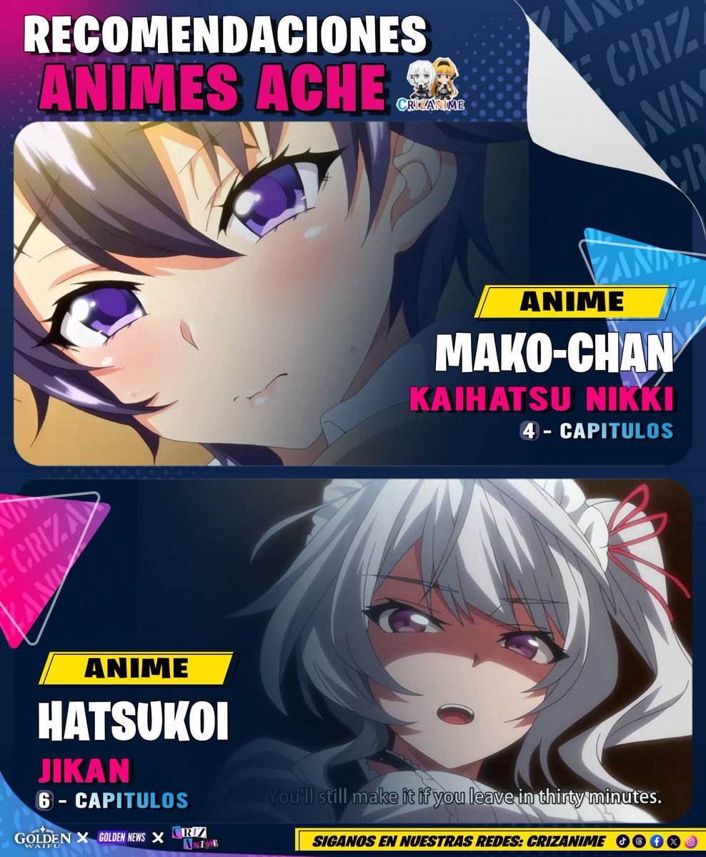 CRIZanime's tweet photo. Recomendaciones 🔥

Espero y les guste estás recomendaciones 

Recuerden comentar si quieren más 
Recomendaciones así 😏

#Criz #Goldenwaifu #anime #otaku #viral https://t.co/Jnh6JB6QWP